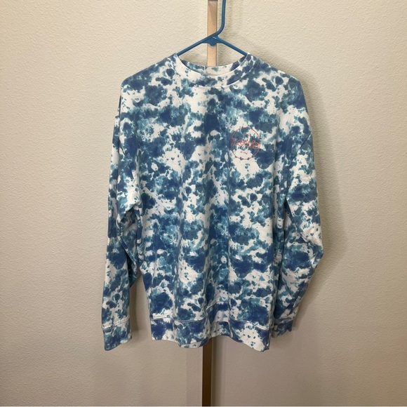 Levi’s Crewneck Tie-dye Oversized Sweatshirt Blue White Pink Medium - Picture 1 of 7